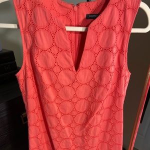 Sleeveless coral dress Banana Republic